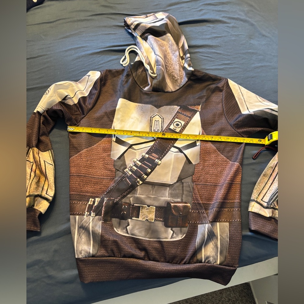The Mandalorian hoodie and sweatpants.  Men’s size Large.